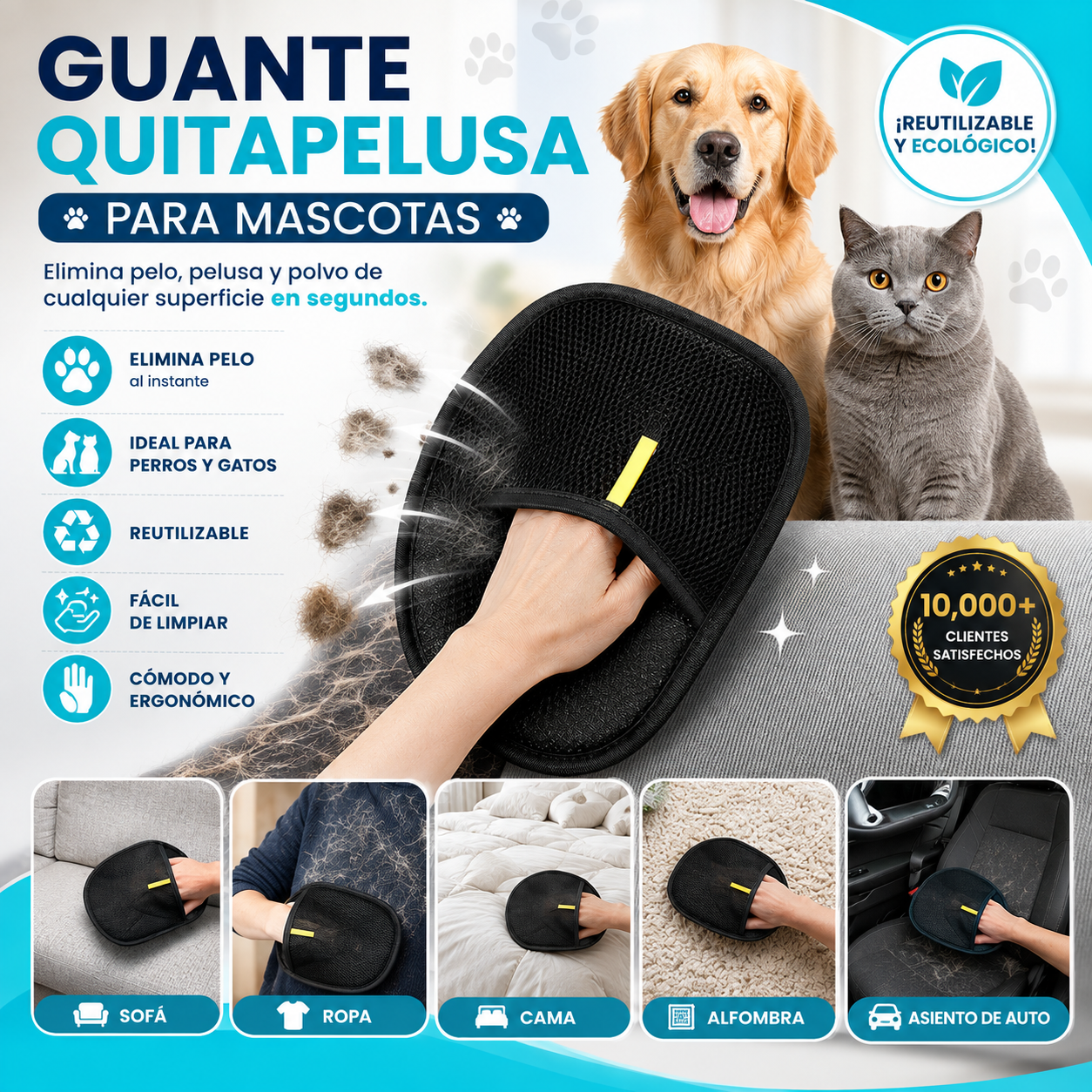 Guante quita pelusa